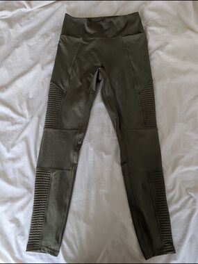 Fabletics Olive Green Moto Leggings